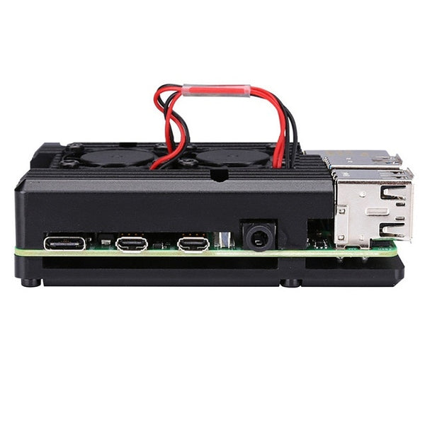 Raspberry Pi 4 Aluminum Metal Case Raspberry Pi 3 Aluminum Case Box with Dual Fan Heat Sink for Raspberry Pi 4 3 Model B 3B Plus