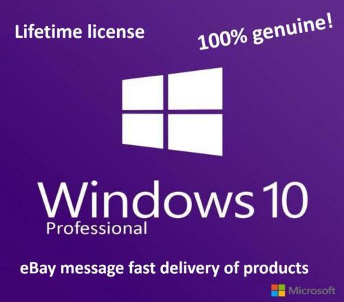 Microsoft Windows 10 Pro Professional 32/ 64bit Genuine License Key Product Code