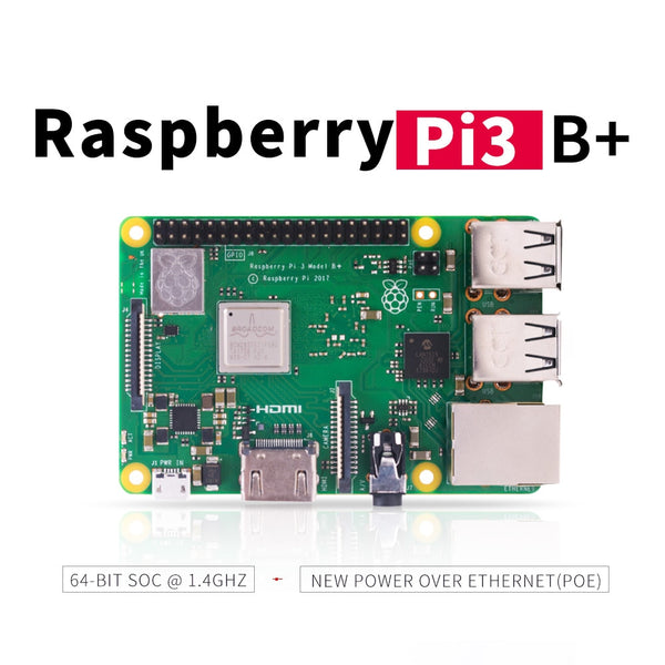 2018 new original Raspberry Pi 3 Model B+ (plus) Built-in Broadcom 1.4GHz quad-core 64 bit processor Wifi Bluetooth and USB Port